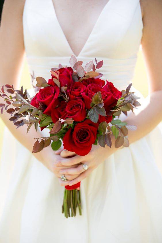 Идеи для букета невесты из кустовых роз