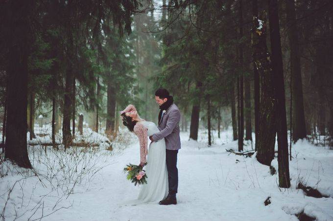 Свадьба зимой идеи фотосессии
