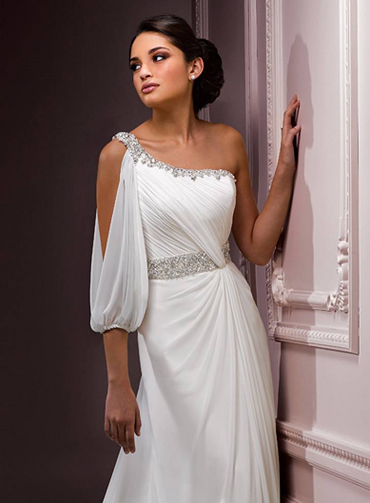 Свадебное платье в греческом стиле короткое