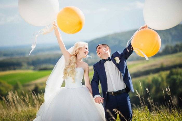 Шары на свадьбу - фото примеры украшения и идей оформления