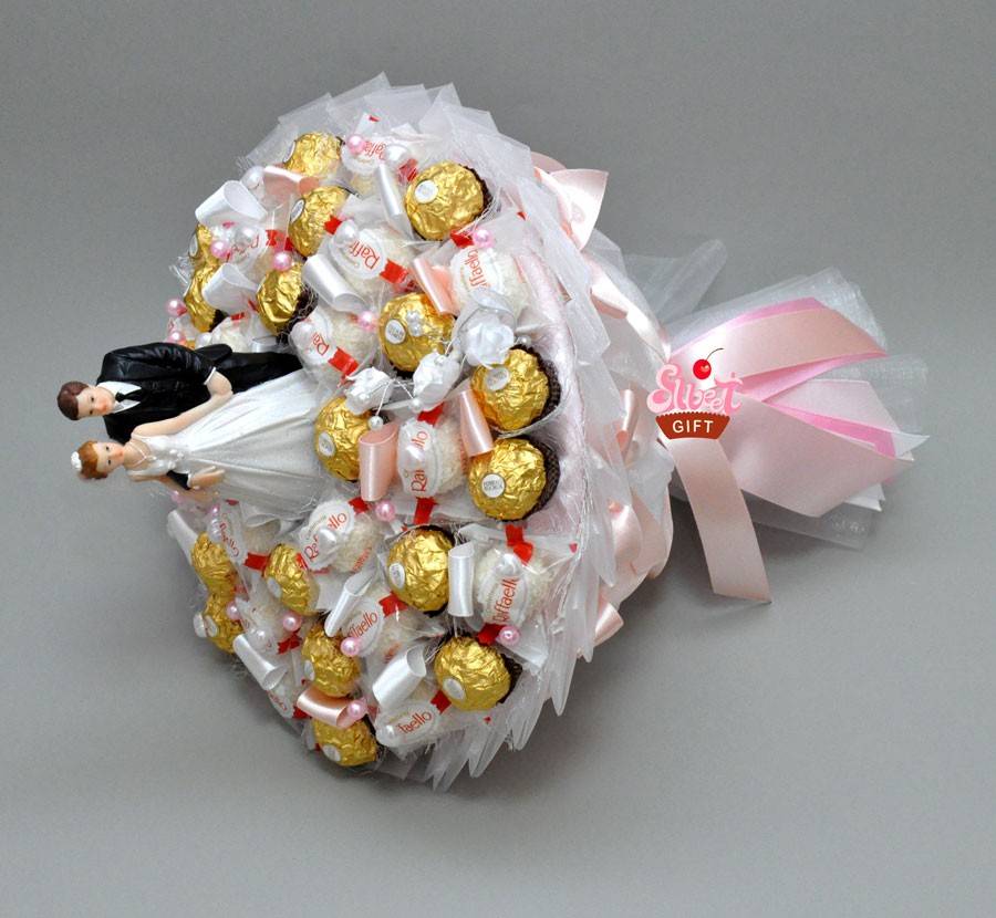 Dolce vita: букет из конфет на свадьбу своими руками