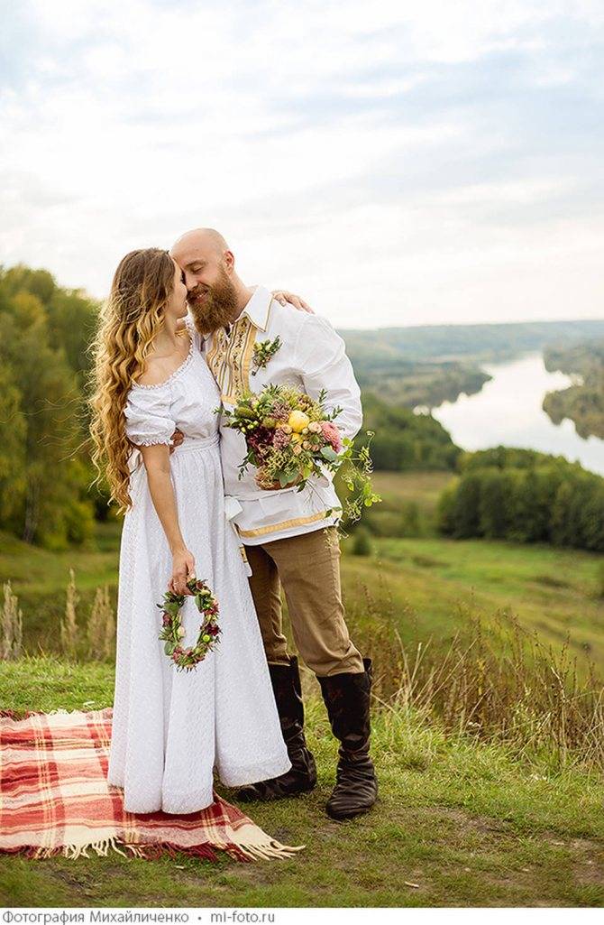 Свадьба в славянском стиле — оформление, аксессуары, образы