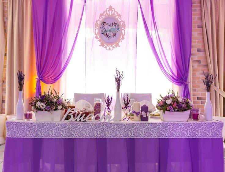 Красивая лиловая свадьба – как стильно оформить торжество