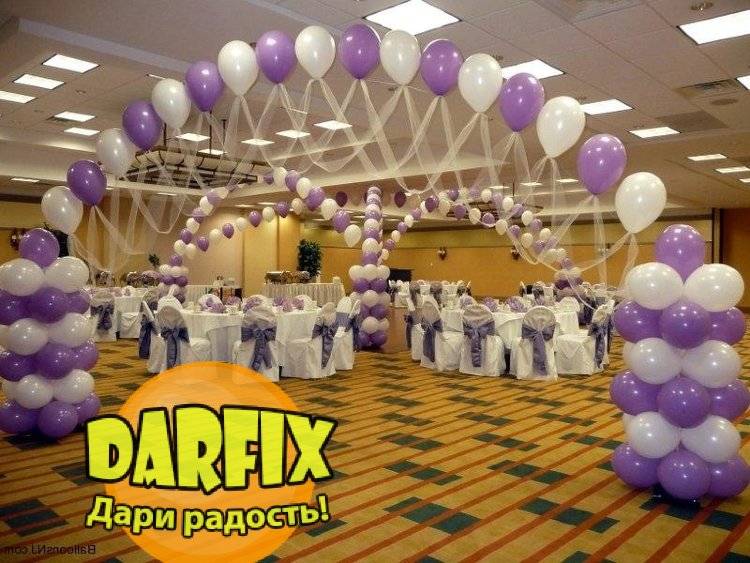 Оформление свадьбы воздушными шарами: современные идеи для декора церемонии и банкета