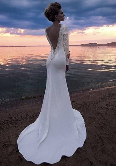 Модные свадебные платья с открытой спиной