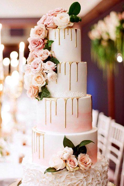 Многоярусные свадебные торты: подвесные, перевернутые, асимметричные
