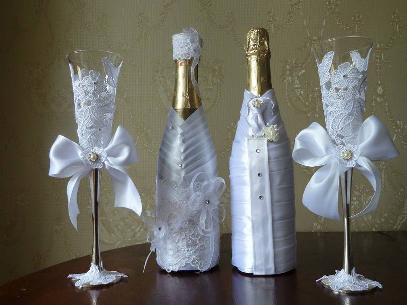 Свадебные бутылки своими руками мастер-класс ???? украшение шампанского на свадьбу