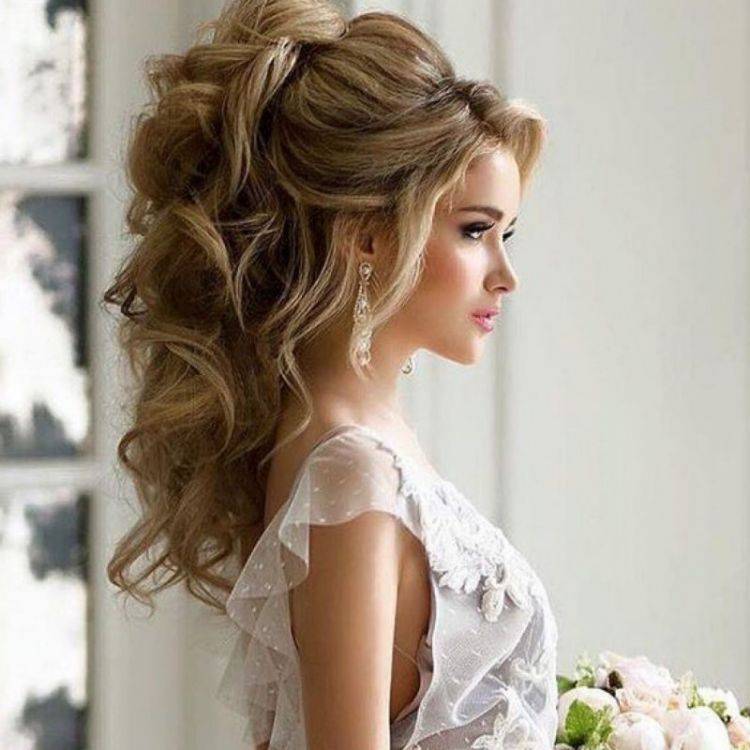 Свадебная прическа хвост: правила оформления объемного и высокого хвоста для всех типов волос