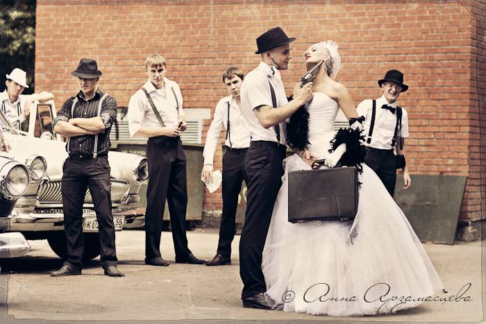 Выкуп невесты в стиле мафии: необычная свадьба в стиле гангстеров чикаго (фото)