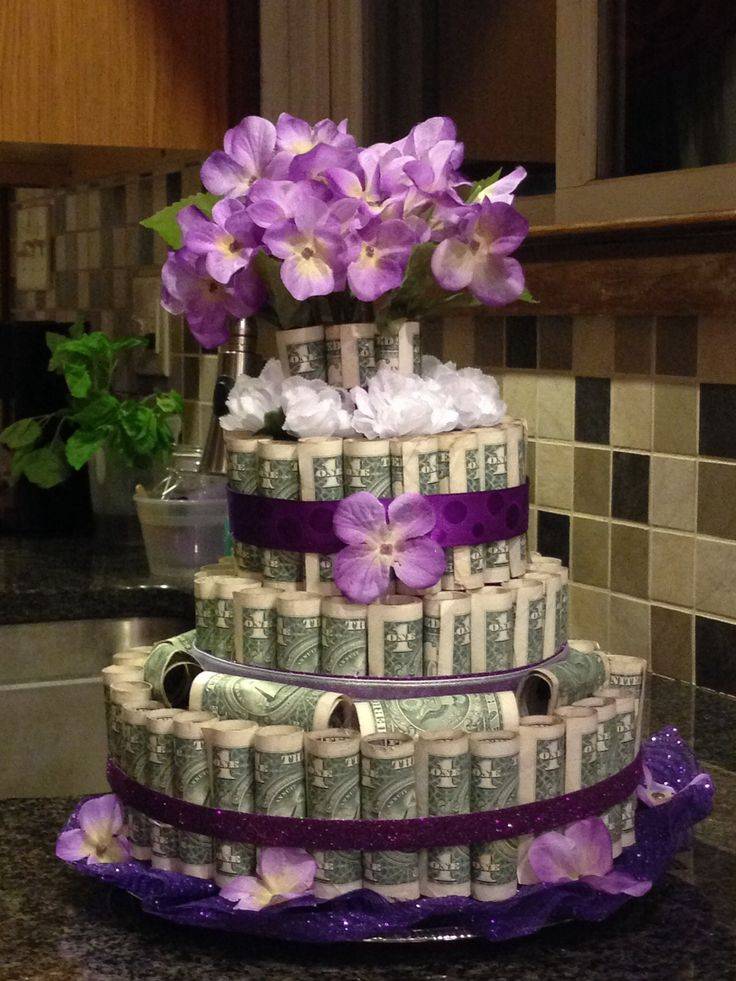 Торт из денег на свадьбу фото