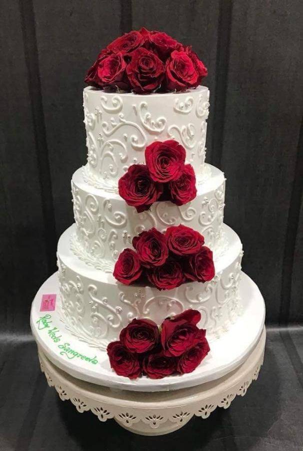 Свадебные торты бордовый роза фото — 24 идей 2021 года на невеста.info