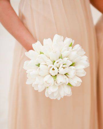 Свадебный букет из тюльпанов (фото)