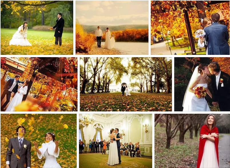 Свадьба в октябре [2019] – благоприятные дни?? года & красивые фото с торжеств, устроенных осенью