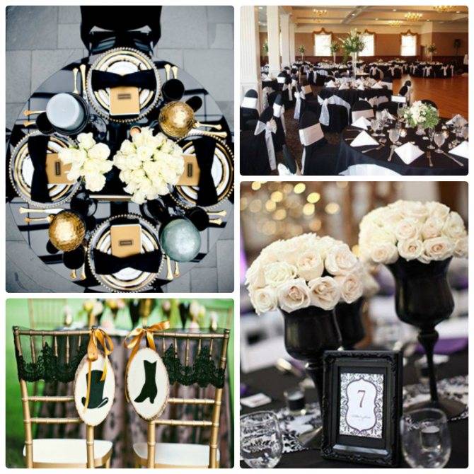 Идеи для черно-белой свадьбы: контрастные цвета для яркого торжества