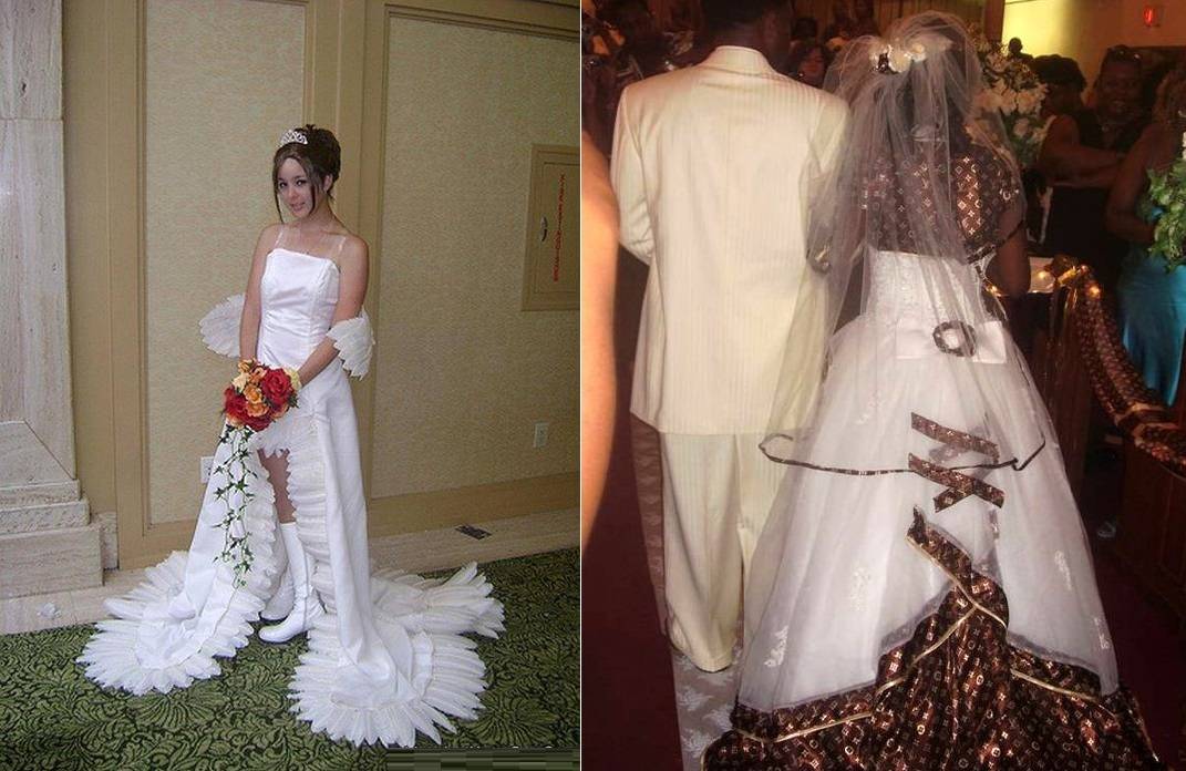 Самые ужасные свадебные платья: фото неудачных образов знаменитых невест