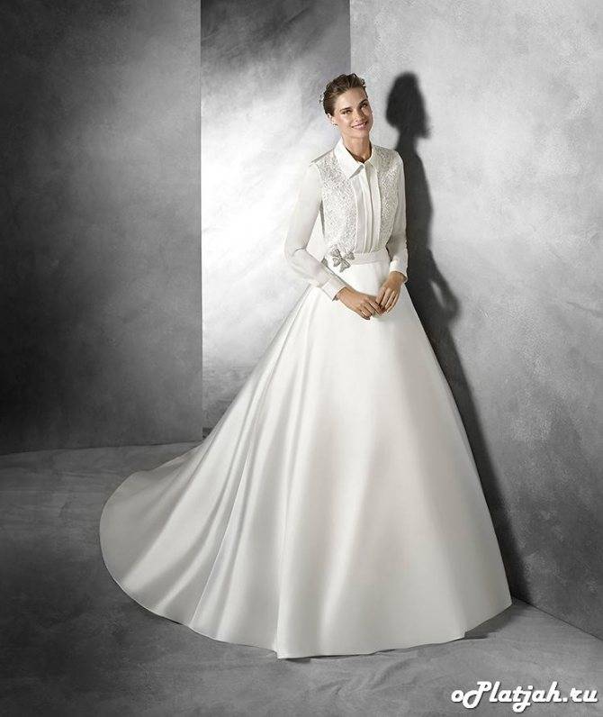 Модные свадебные платья с закрытыми плечами, спиной, верхом