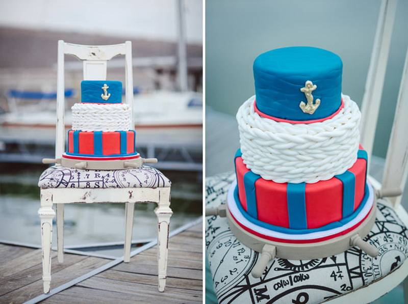 Свадебный торт в морском стиле в тренде [2019] – фото?, украшение & оформление
