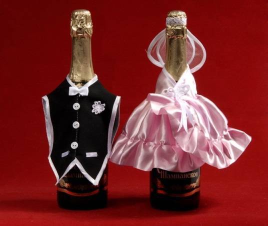 Одежда на шампанское для свадьбы своими руками