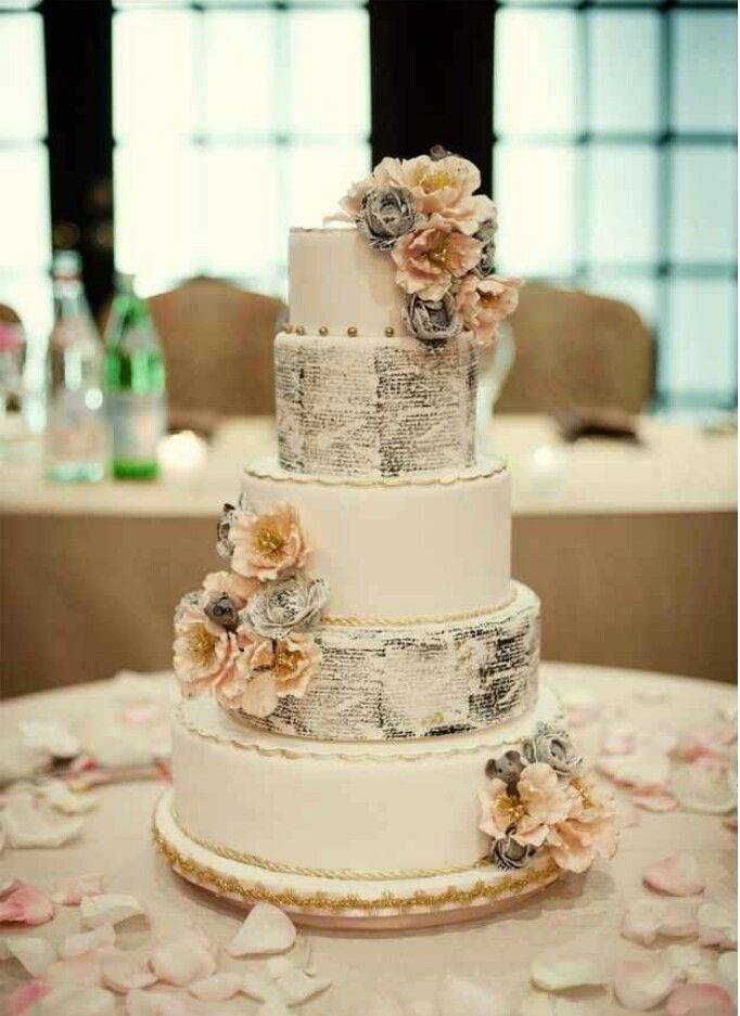 Винтажный торт на свадьбу