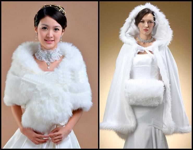 Как выбрать свадебную шубку: фото, модные фасоны и цвета