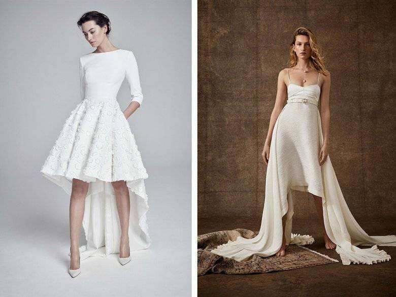 Платье на свадьбу короткое: 100 красивых и стильных фото современных фасонов