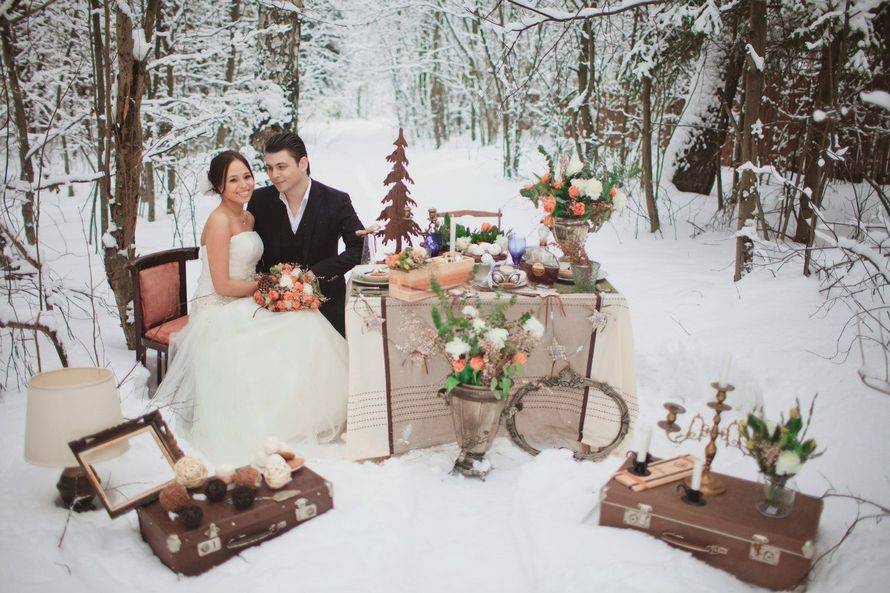 Свадьба зимой идеи фотосессии