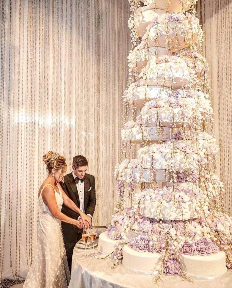 Кремовые свадебные торты фото