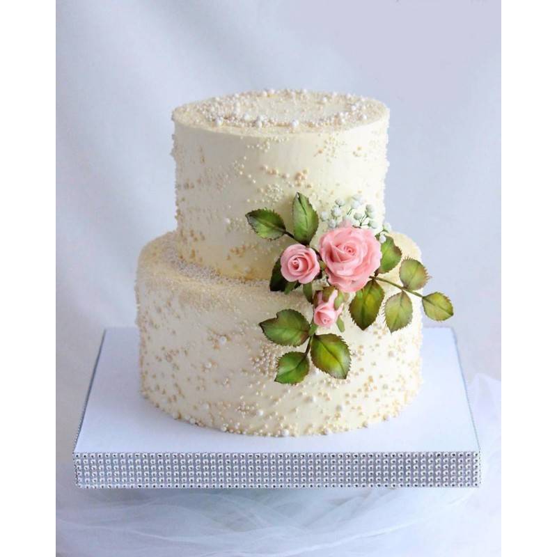 Свадебные торты с кремом и их фото [2019]: варианты десертов ? без мастики & с белковым наполнением