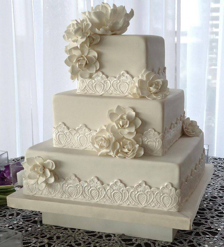 Красивые 1,2,3-ярусные свадебные торты в бирюзовом цвете