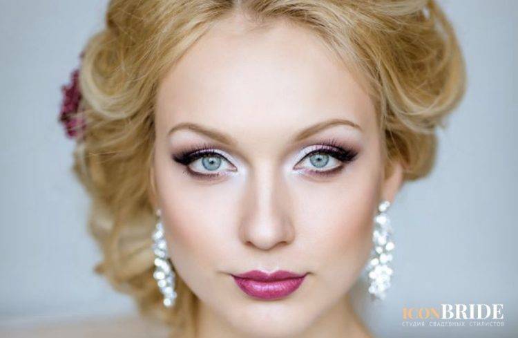 Свадебный макияж для голубых глаз — мастер-класс