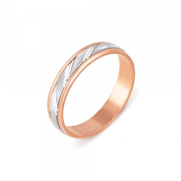 Обручальное кольцо с алмазной гранью (фото)