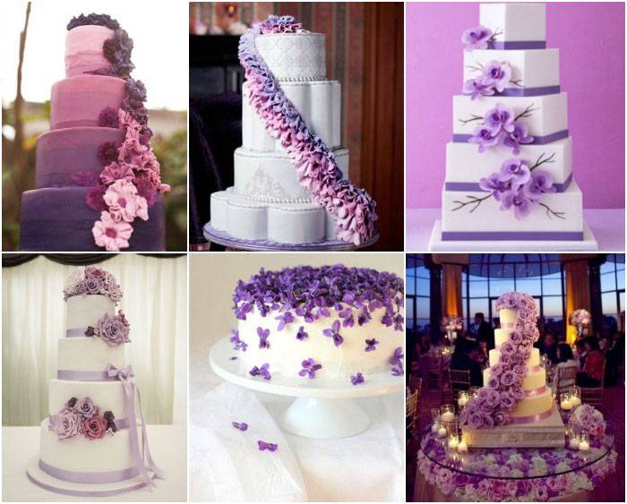Свадебный торт фиолетовый в тренде [2019] – фото ? & советы по декору