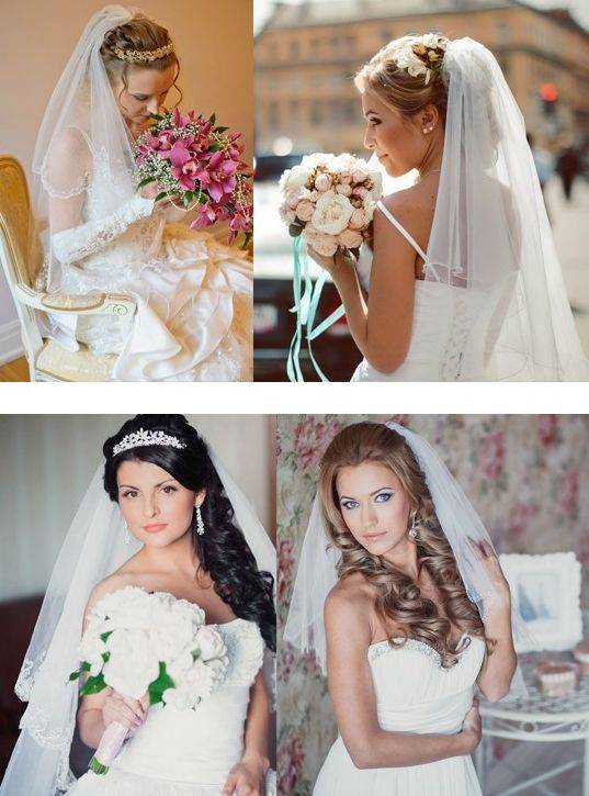 Свадебные прически с фатой: 100 самых красивых примеров на фото