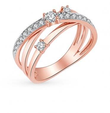 Гармония классики и современности – обручальные кольца из розового золота с бриллиантами и без