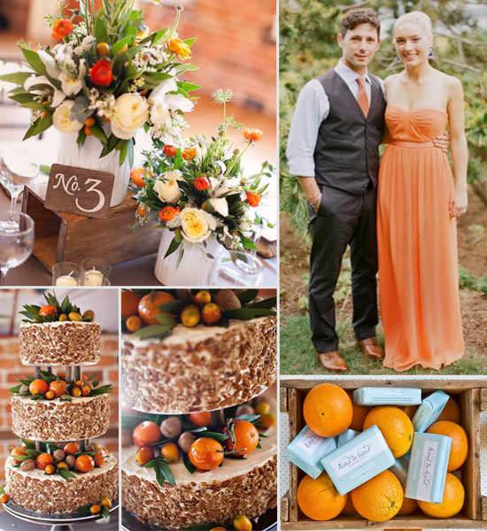 Свадьба в оранжевом цвете: солнечная и веселая