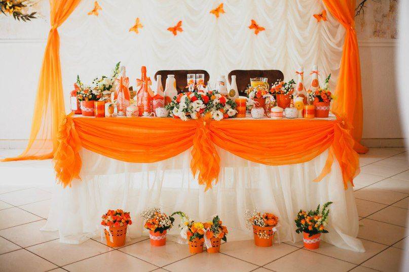 Оранжевая свадьба: энергия и позитив