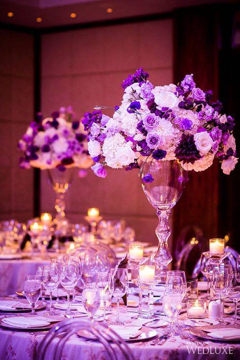 Оформление свадьбы в фиолетовом цвете