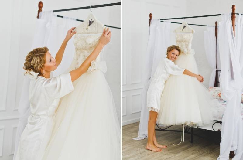 Как отпарить свадебное платье без отпаривателя