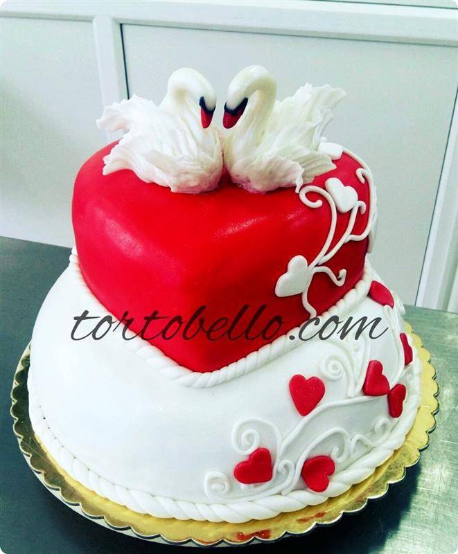 Свадебные торты в виде сердец — украшение любой свадьбы