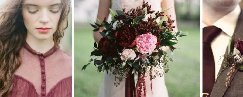 Свадебный букет невесты в цвете «марсала»: какие цветы подходят, чем дополнить, как собрать композицию в бордовой гамме (видео), примеры букетов (фото)