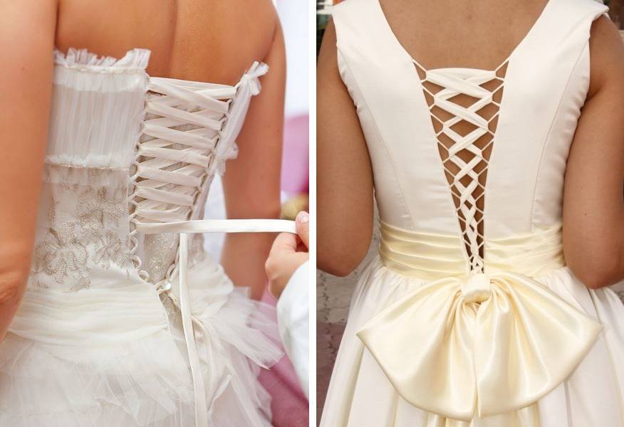 Как завязать корсет на свадебном платье. как зашнуровать свадебное платье – дышим полной грудью