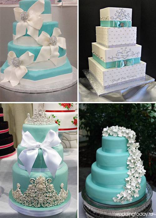 Свадебный торт тиффани [2021] – самые красивые & стильные на фото
