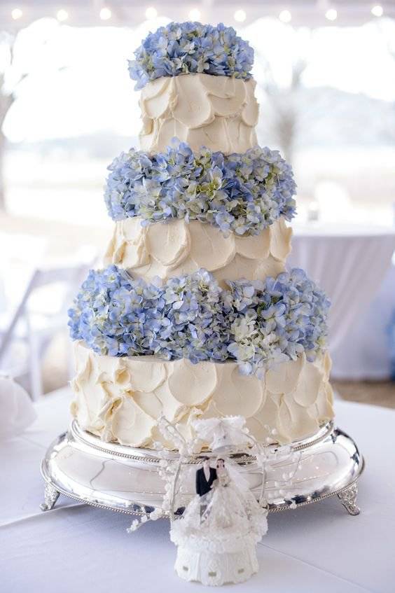 Как выбрать свадебный торт в синих тонах