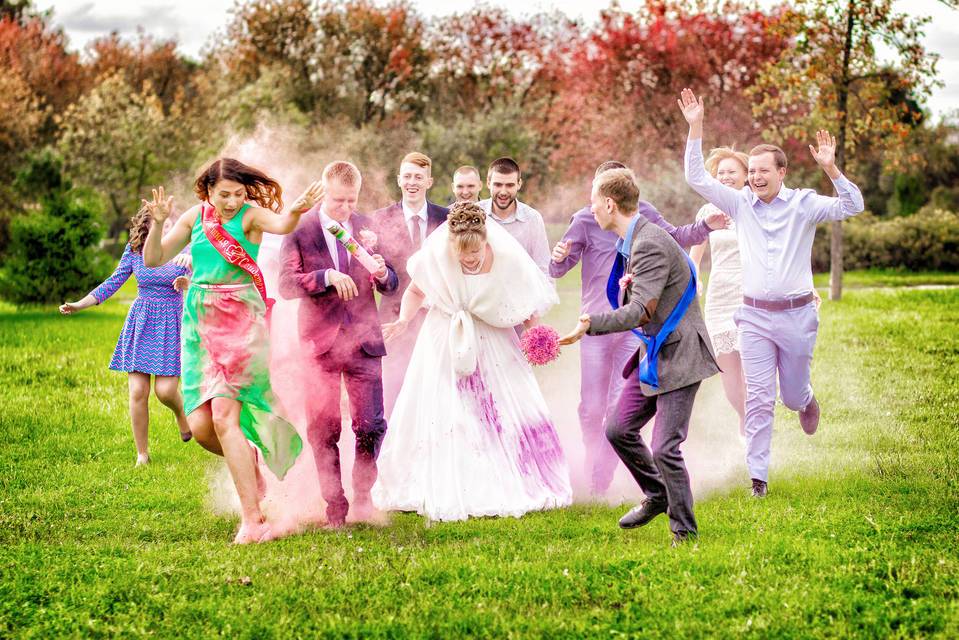 Идеи для фотосессии невесты со свидетельницами - hot wedding