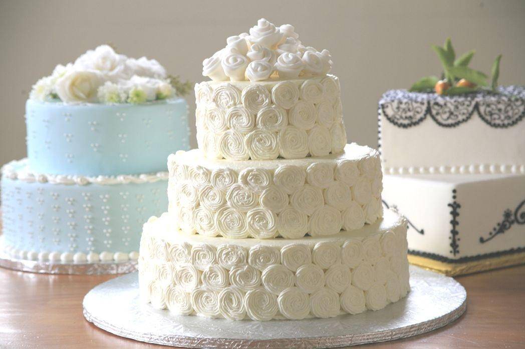 Свадебный торт без мастики (фото)