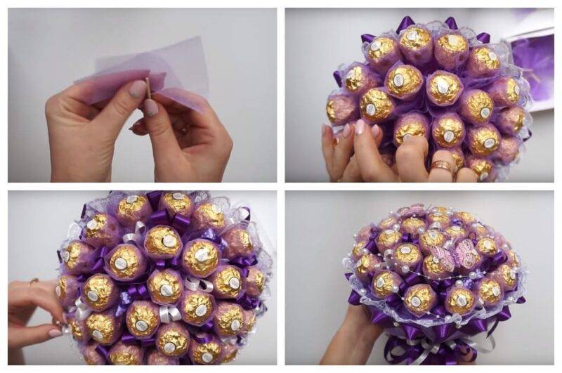 Букет из конфет: топ-170 инструкций по созданию букета из конфет + идеи оформления своими руками