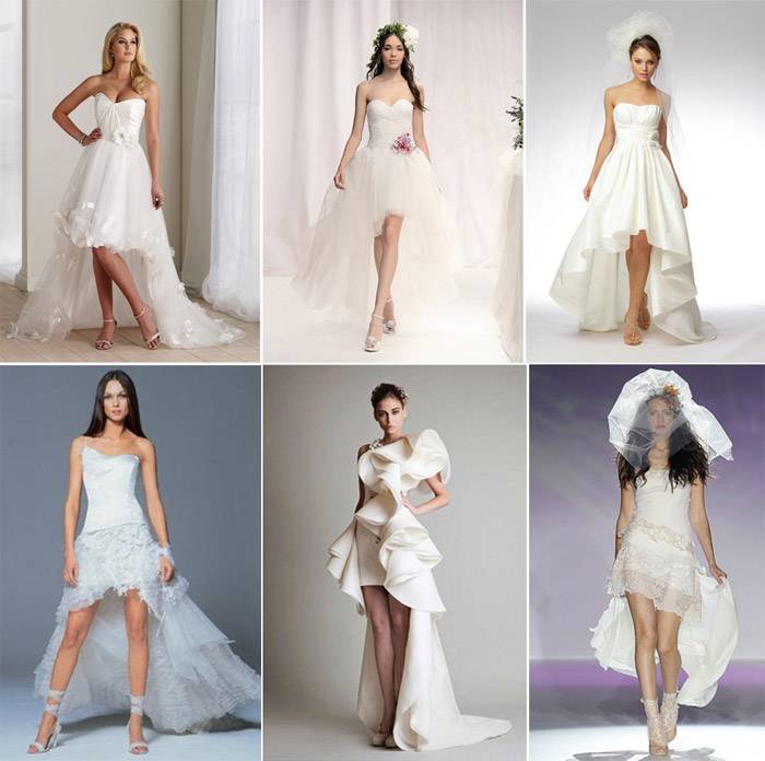 Свадебные платья для невысоких девушек: модели, силуэты, фото