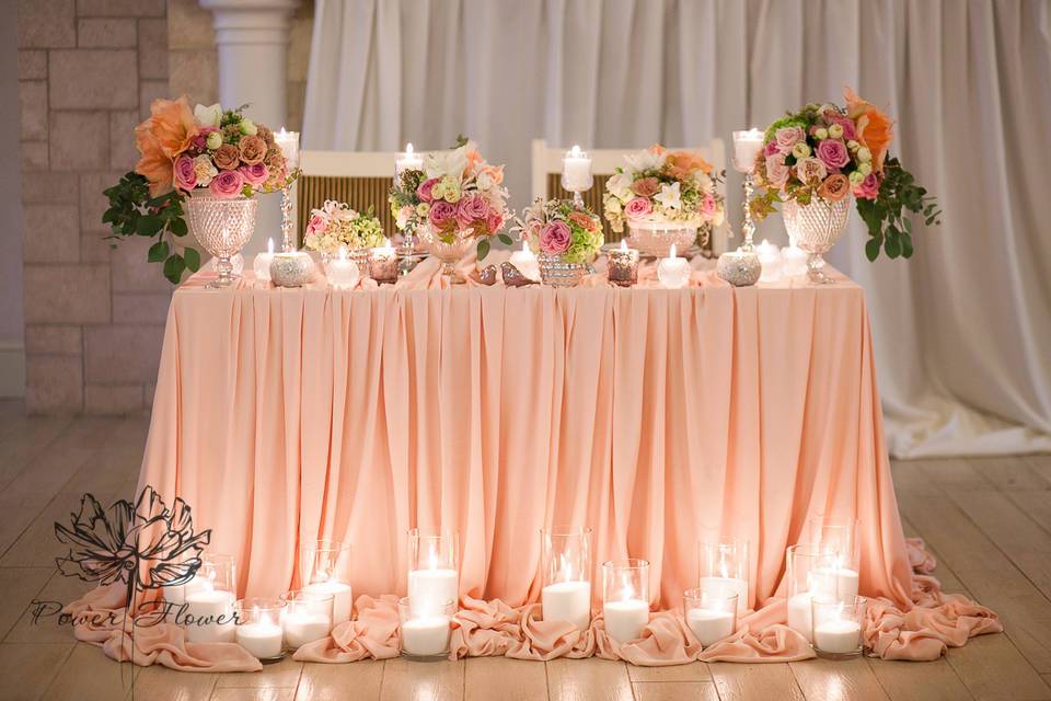 Романтичная персиковая свадьба – оформление зала в пастельных цветах: идеи с фото