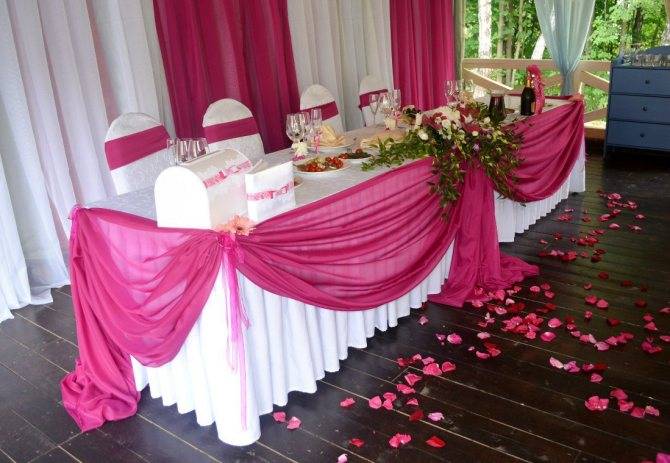 Свадьба в цвете фуксия или оформление в стиле пурпурная свадьба