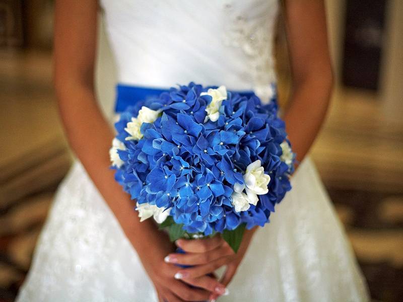 Небесная красота: изучаем, чем хорош пронзительный голубой букет невесты